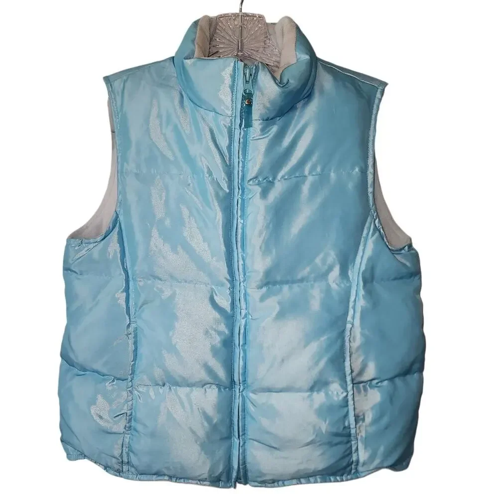Gap Youth Teal Down Feather Puffer Vest Size XL